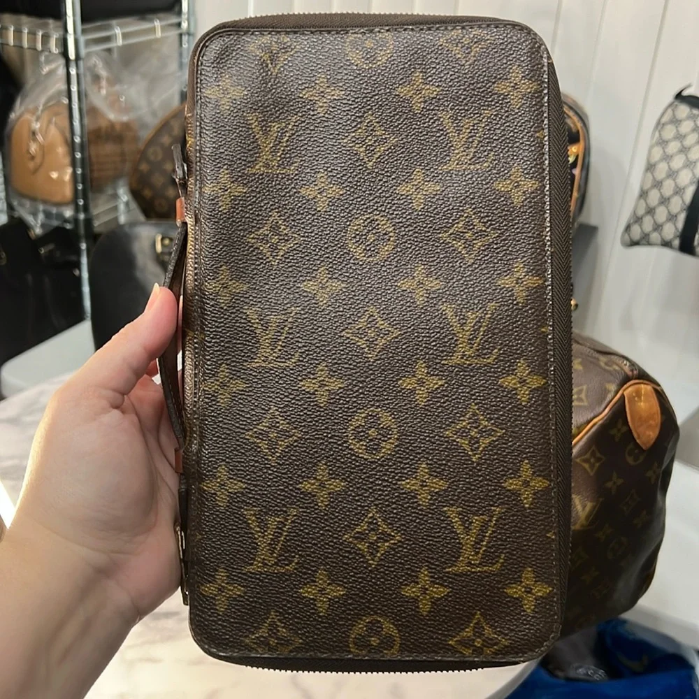 Louis Vuitton Brown Monogram Canvas Hand Pouch